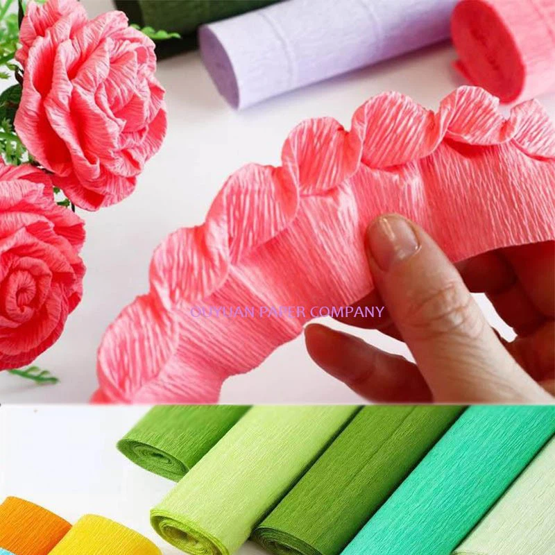 DIY Flower Making Material Wrinkled Crepe Paper